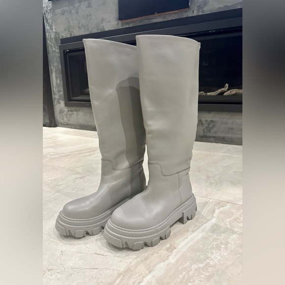 GIA X PERNILLE TEISBAEK chunky Grey Boots sz37 - Picture 1 of 9